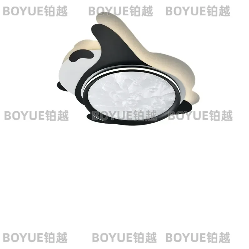 for New Light Luxury High End Ceiling Lamp Creative Cartoon Cute Panda Full Spectrum Eye Protection Children Room Lamp