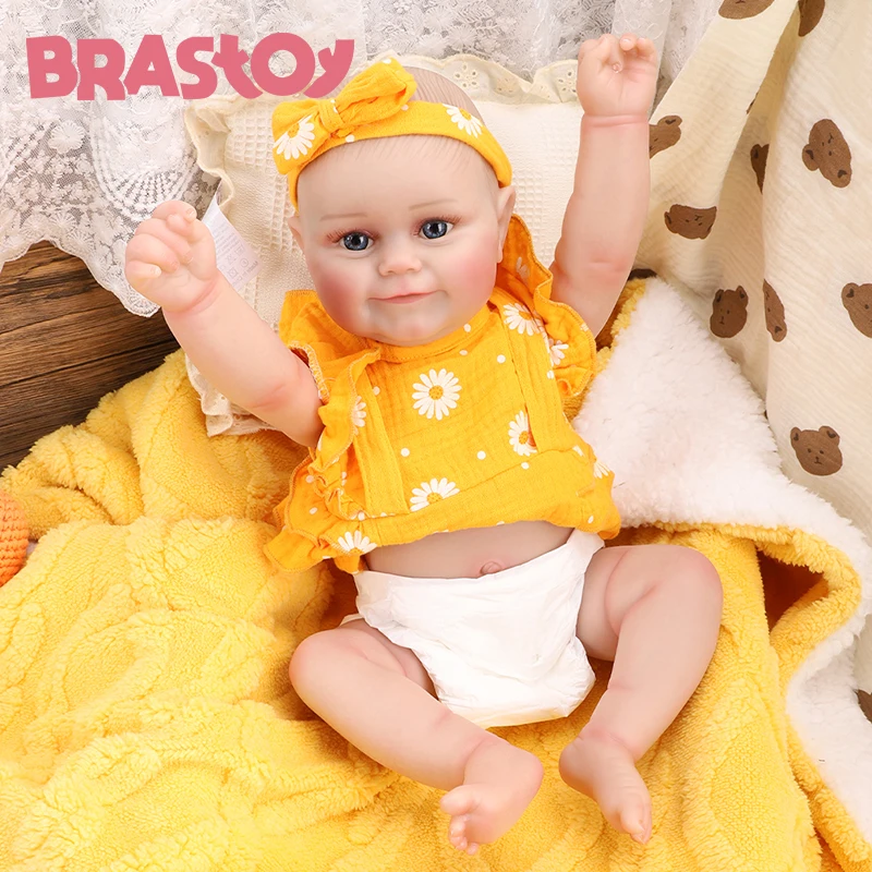 BRASTOY Baby Reborn Maddie Girl Doll 48cm جسم سيليكون، يمكن أن يأخذ الاستحمام، شحن البرازيل #1