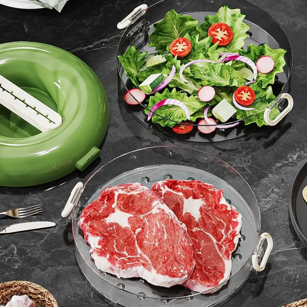 Caja de bolas de masa multicapa, caja transparente apilable para mantenimiento fresco, tapa hermética temporable, contenedor de almacenamiento de alimentos, uso en refrigerador