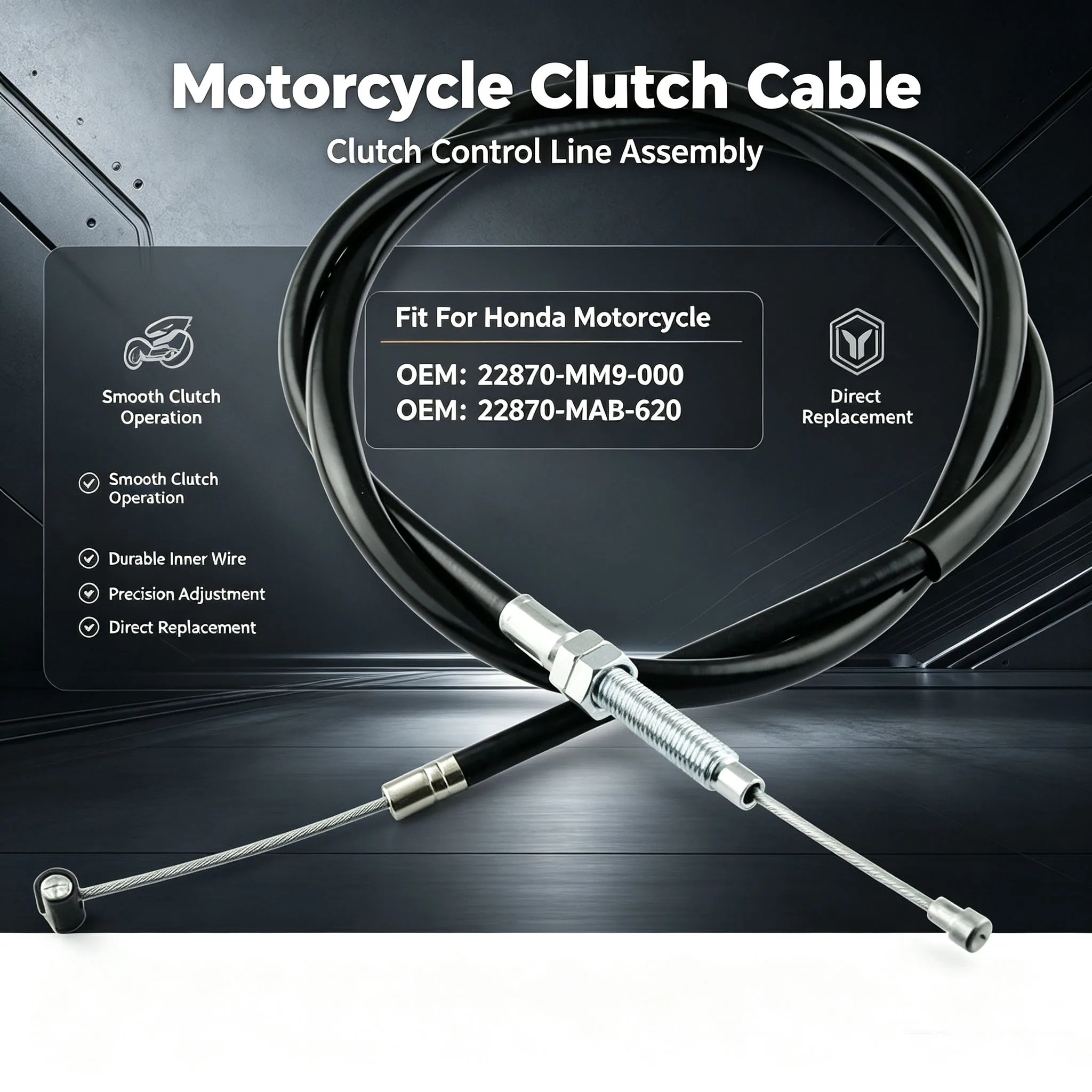 Motorcycle Clutch Control Cable Wire Line For Honda XL600V XLV600 Transalp 1987 1988 1989 1990-2000 22870-MM9-000  22870-MAB-620