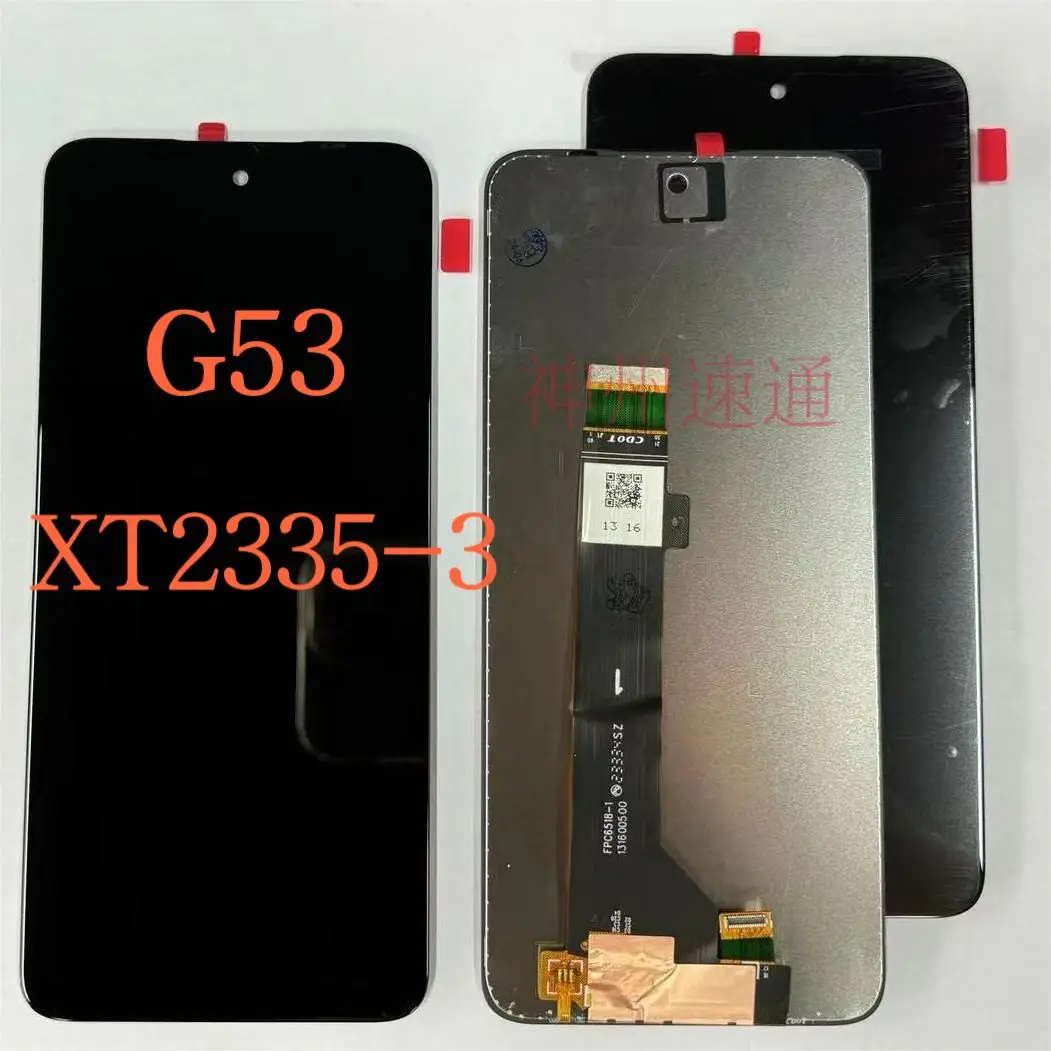 Untuk Motorola Moto G 53 XT2335-3 layar rakitan Digiziter Panel sentuh LCD pengganti untuk Moto g53 layar LCD