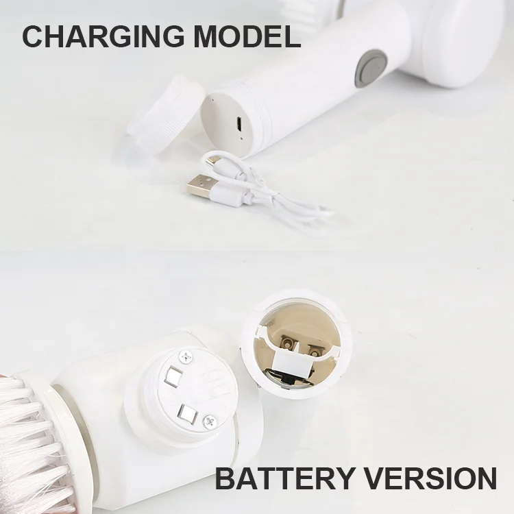 Kitchen Clean Tool USB or Battery Bathroom Bathtub Cleaning Brush Spin 5-In-1 Handheld Kitchen Electric Cleaning Brush