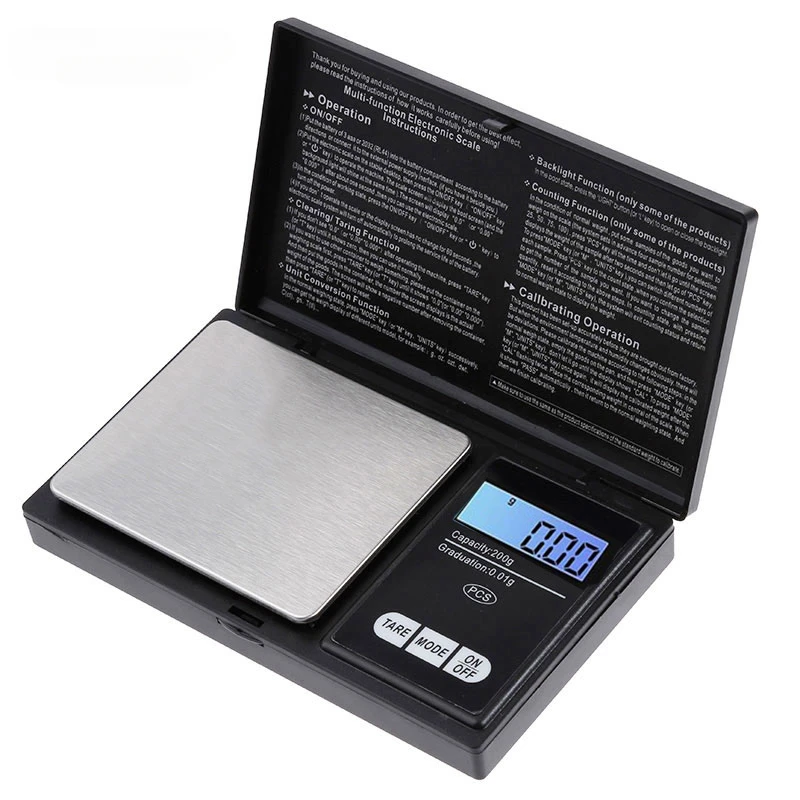 100g 500g x 0.01g High Precision Digital Kitchen Scale Jewelry Gold Balance Weight Gram LCD Pocket Weighting Electronic Scales