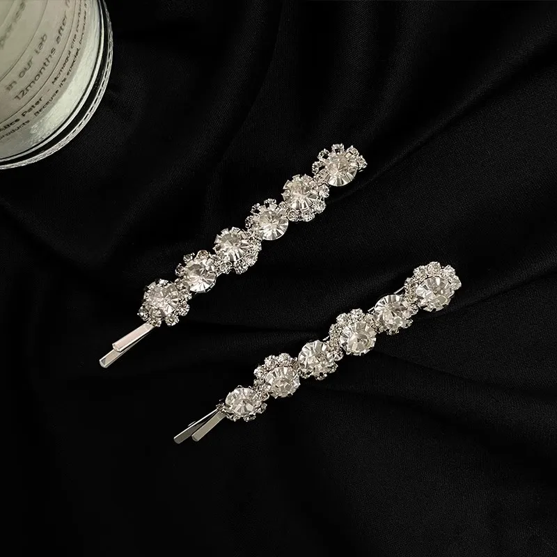 4/8pcs Rhinestone Bangs Clips Set for Women Girls Hair Clips Shiny Party Hair Accessories