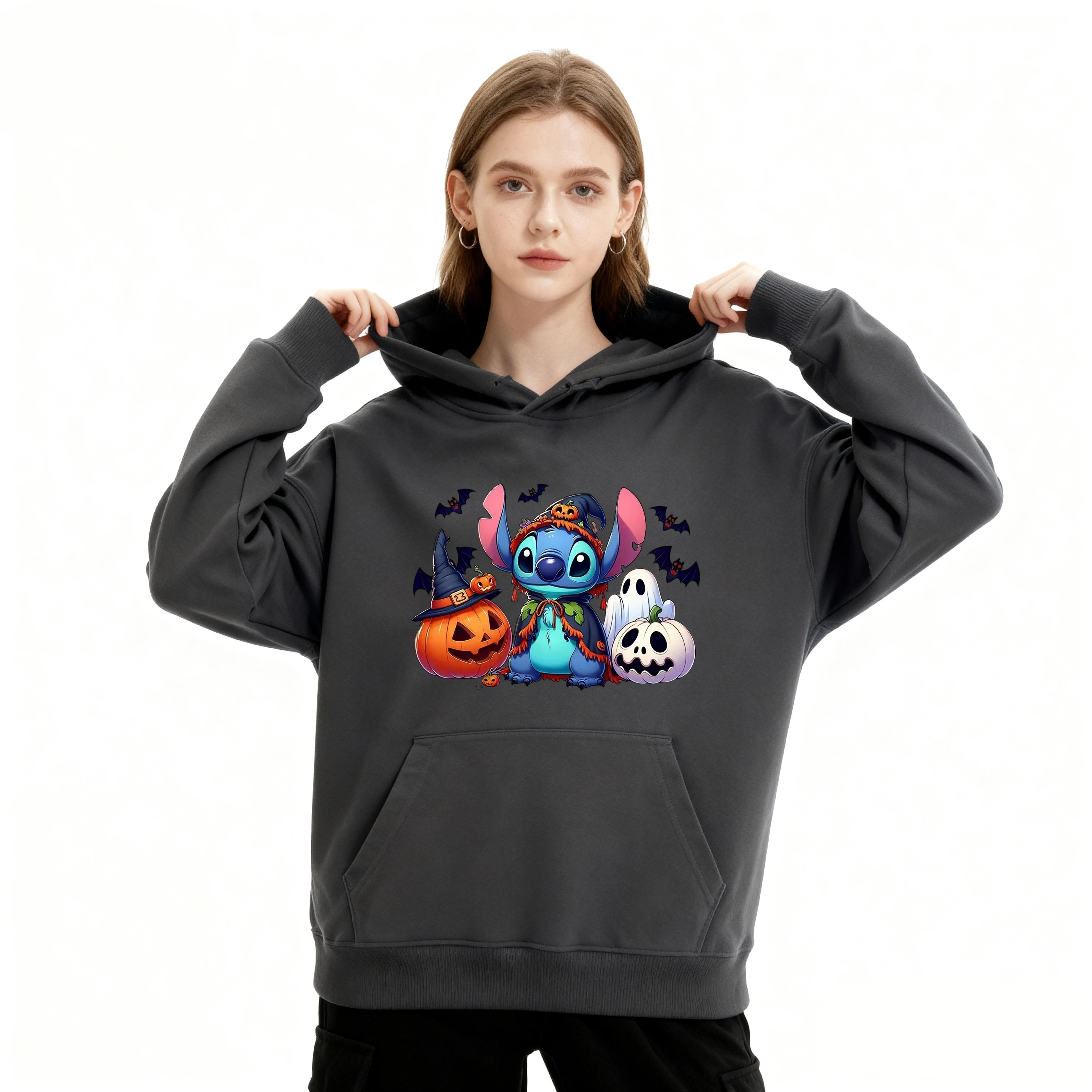 ستيتش الهالوين أزياء رياضية مقنعين سترة ديزني عنصر نمط الطباعة الرياضية مريحة لطيف الترفيه الحياة اليومية