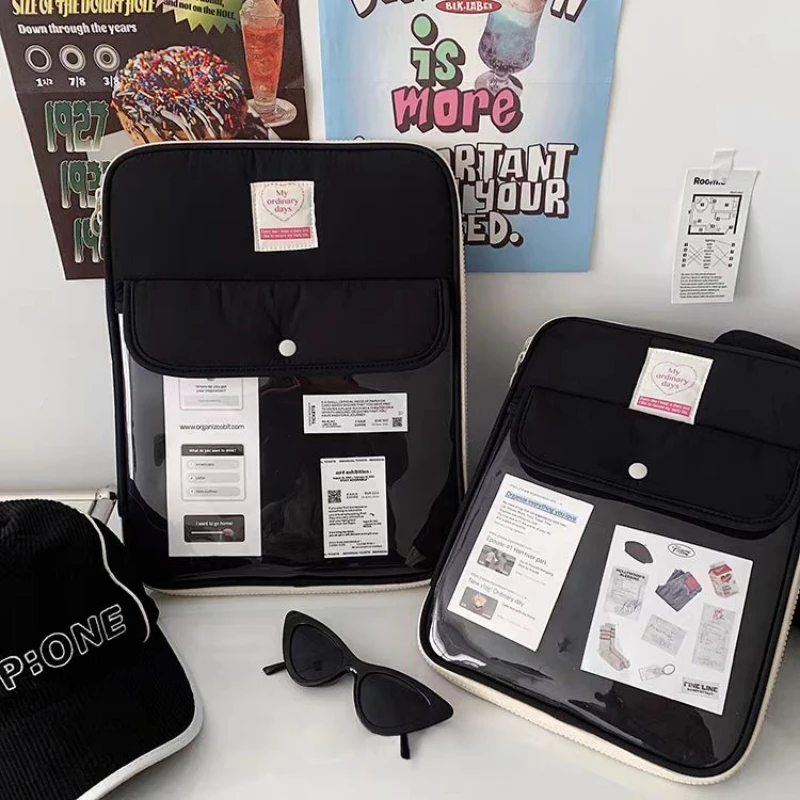 Bolsa fofa para laptop 13.3 14 polegadas para macbook pro/air notebook, para ipad air pro 11 air4/5 10.9 10.5 tablet bolsa