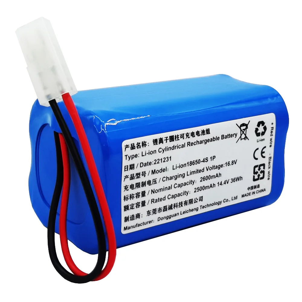 Batteria ricaricabile cilindrica agli ioni di litio da 14.4V 14.8V 2600mAh 3500mAh per Robot spazzante Xiaomi G1 Panasonic MC-WRC53 nuovo