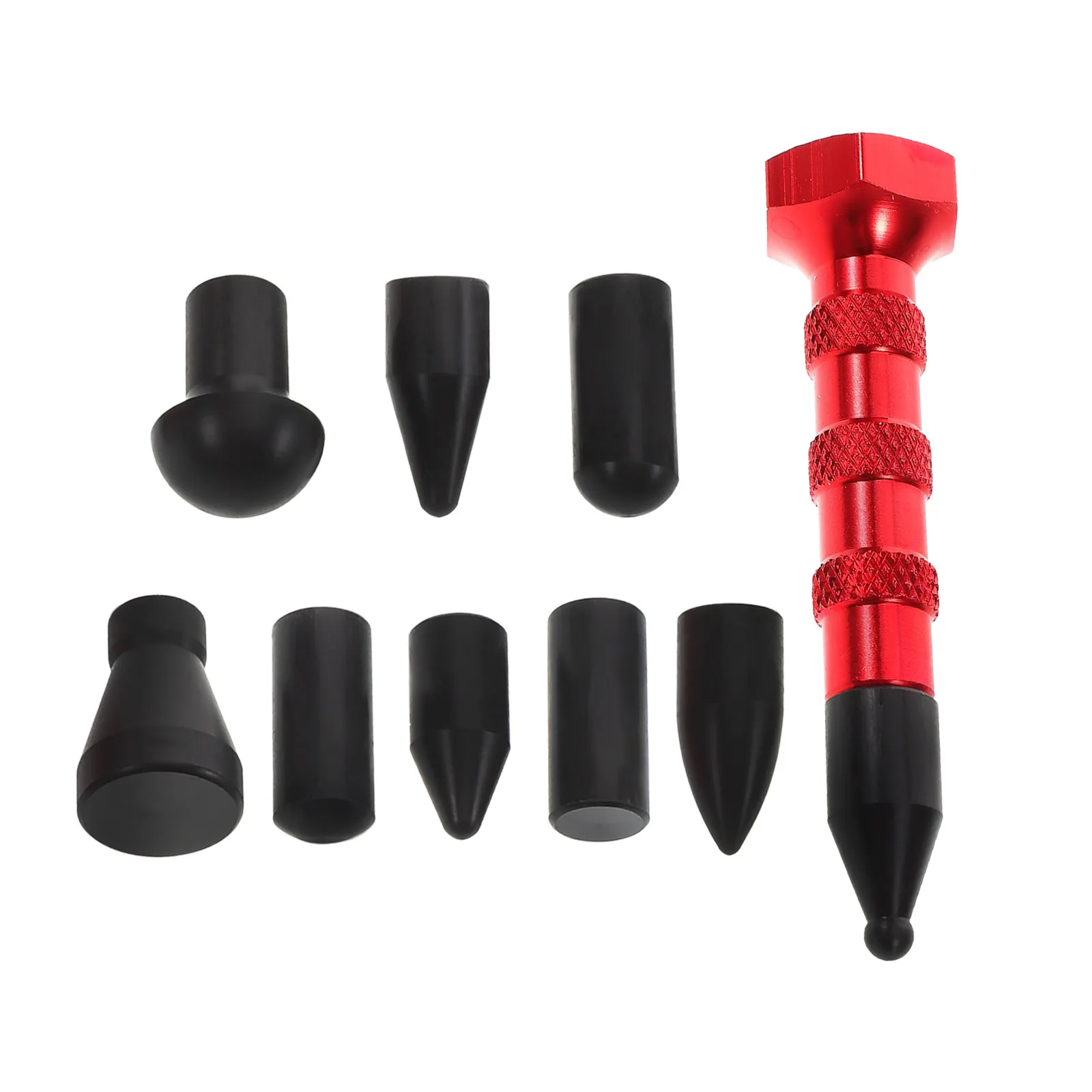 Automotive Paintless Dent Repair Tool Pen Replaceable Heads Metal Tap Down Hand Tool Dent Puller Auto Body Repair Removal Kit