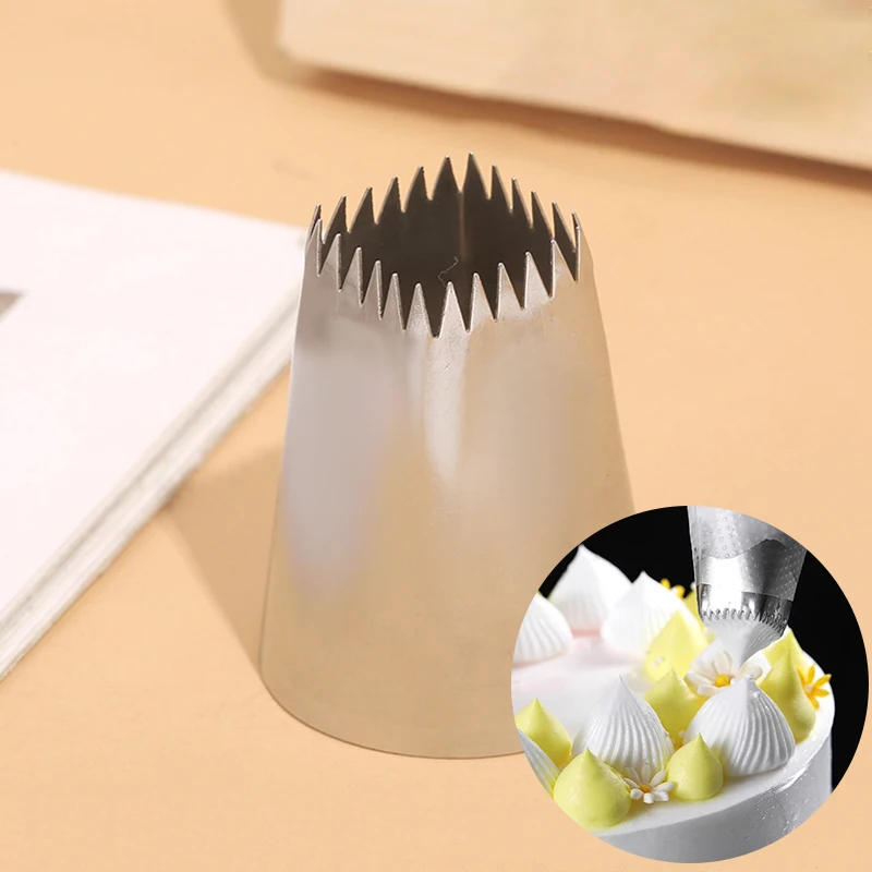 

BCMJHWT 24 Teeth Large Size Square Icing Piping Nozzles Fondant Dessert Decorators Tools Cake Decorating Pastry Tip Sets