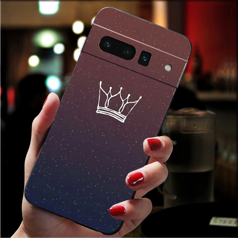 

Phone Case For Google Pixel 10 9 Pro XL 9A 8 7 6 Pro Pixel 8A 7A 6A Pixel 8 7 6 5 King Queen Crown