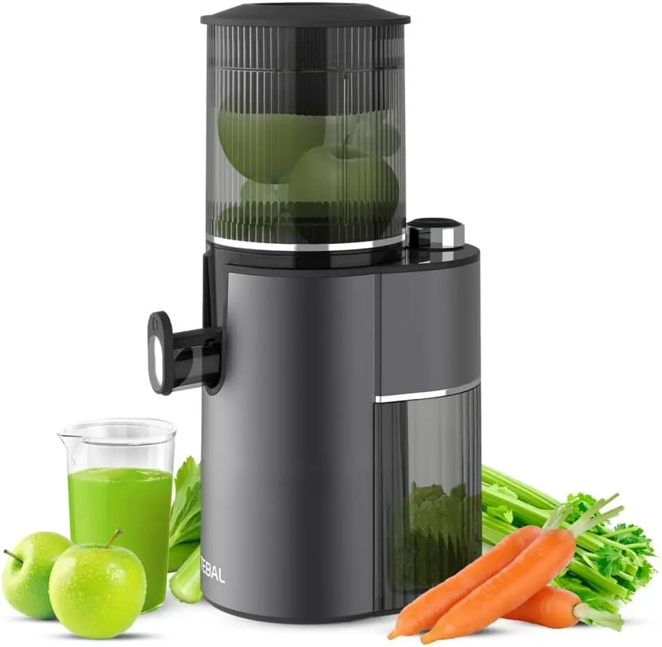 Cold Press Juicer, 55 RPM Slow Masticating Juicer with Quick Safe Feed Inlet for Uninterrupted Juicing, Juicer Machines with Hig