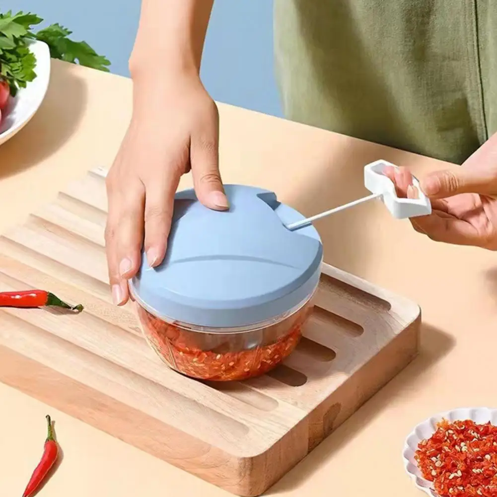 

Food Chopper Portable Food Processor Vegetable Chopper with Hand Pull String for Garlic Onion Easy Clean Kitchen for Veggies