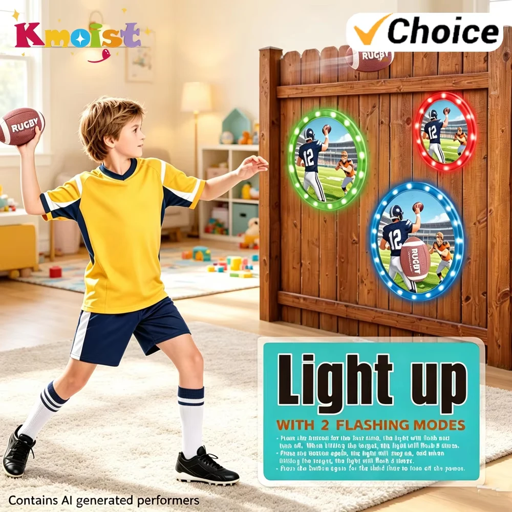Sticky Target Ball Throwing Set Luminous Indoor Outdoor Children's Hand-Eye Coordination Training Throwing Toys for Boys Kids