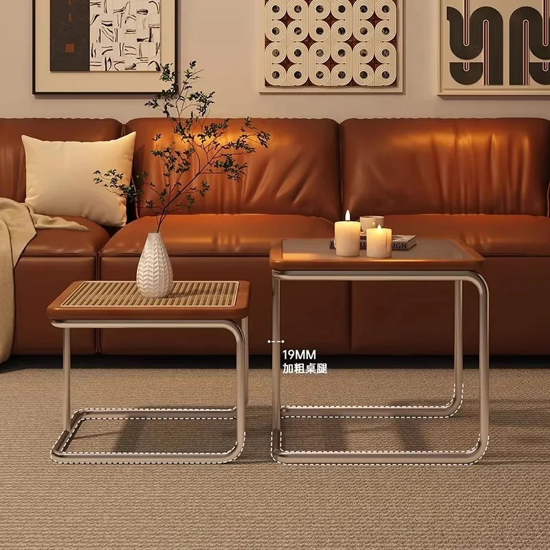 Unique Simple Table Basse De Salon Living Room Furniture Square Aesthetic Side Table Design Luxury Metal Luxury Coffee Tables