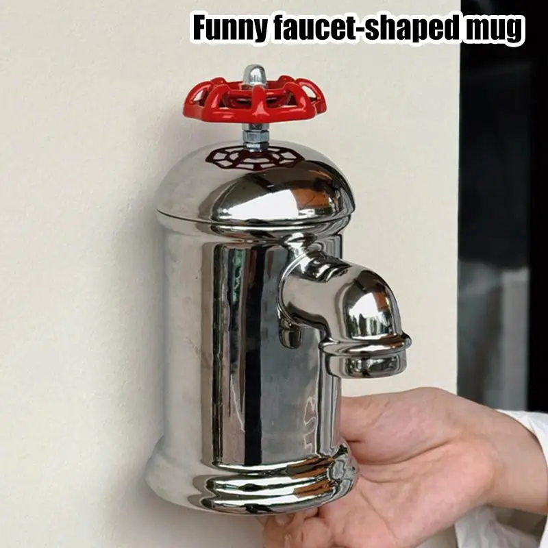 Unique And Quirky Gifts: Fire Hydrant Ceramic Water Cup, Creative And High-value Mug With Lid, Faucet, Milk Cup