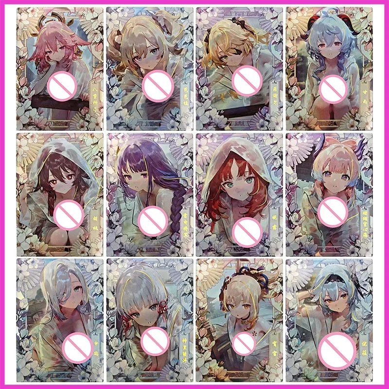 

Аниме «История богини» Игрушки для мальчиков Yae Miko Hu Tao Raiden Shogun Nilou Shenhe Yoimiya Eula Редкая коллекционная карта SP Подарок на день рождения