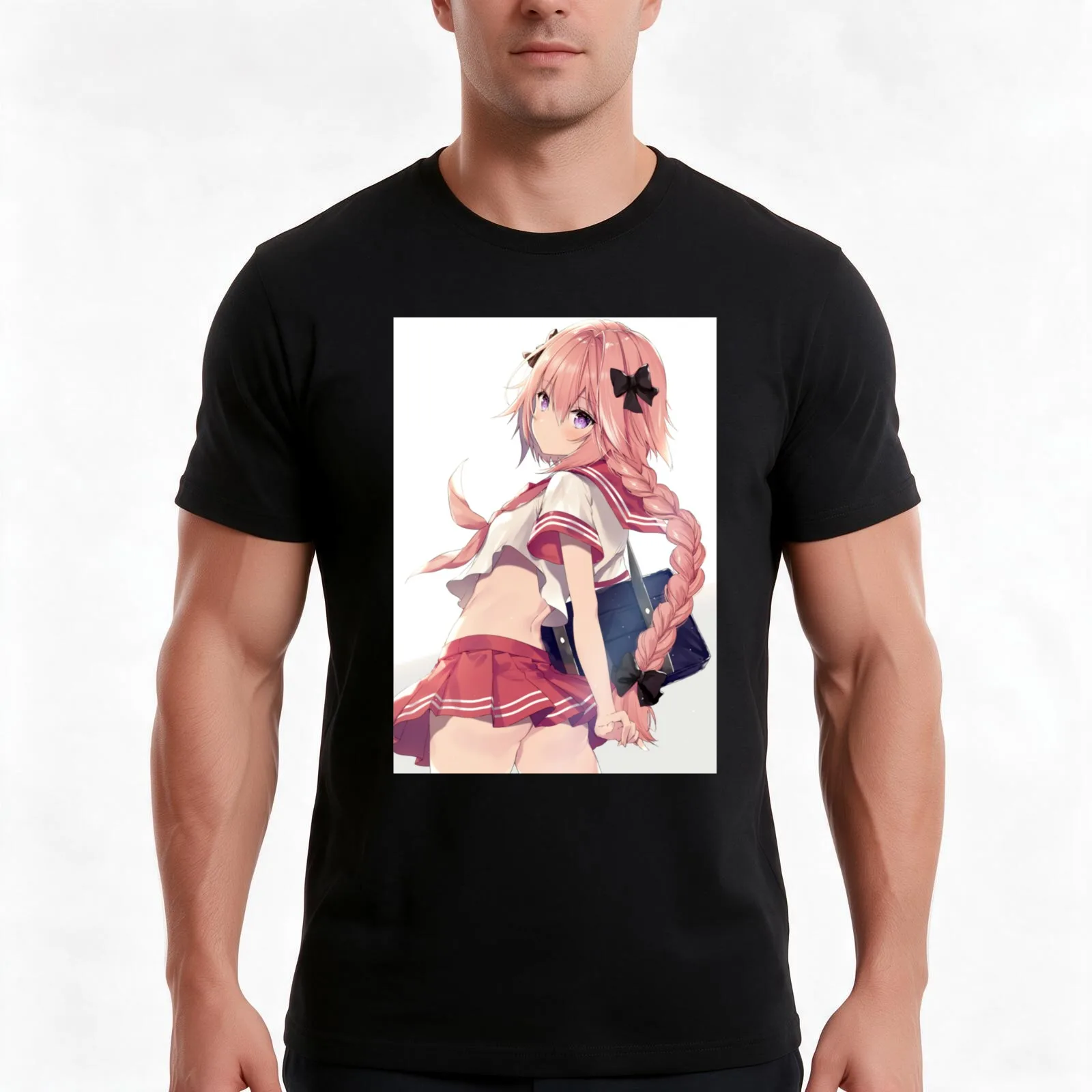 Astolfo T-Shirt, Summer Casual Cotton Tee, Oversized Streetwear Tops, Vintage Graphic Print, Loose Fit Short Sleeve, 100% Cotton