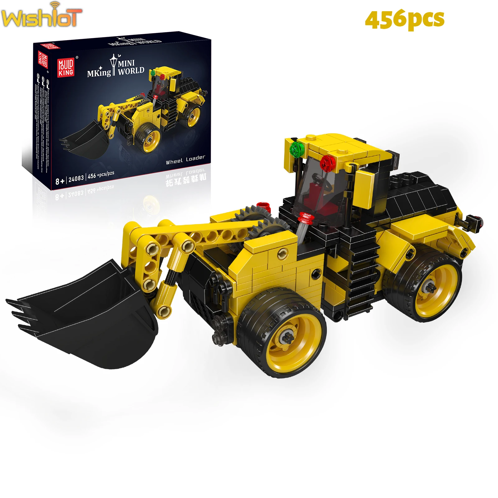 

Mould King 24083 Wheel Loader Building Blocks Engineering Vehicle Model with Bucket Kids Assembly Bricks Toys Birthday Gifts