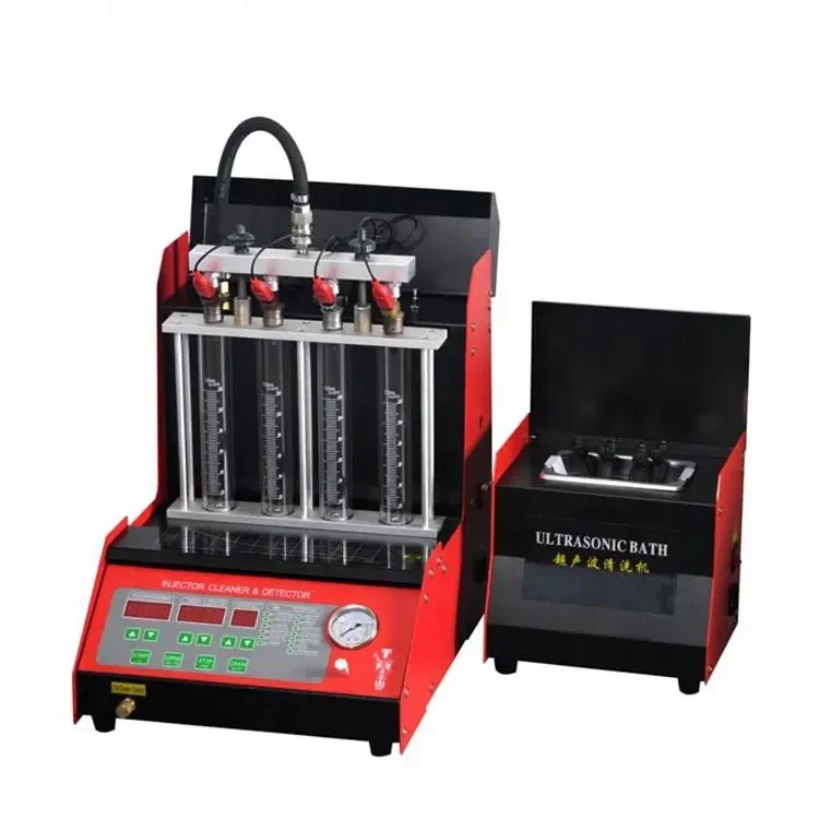 Automotive 4 Cylinders Car Fuel Injector Testing Equipment GDI Fuel Injector Cleaner and Tester