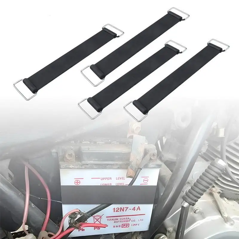 2/4 Pack Of Motorcycle Rubber Battery Retaining Straps, Suitable For All Motorcycles, Tricycles, And Scooters
