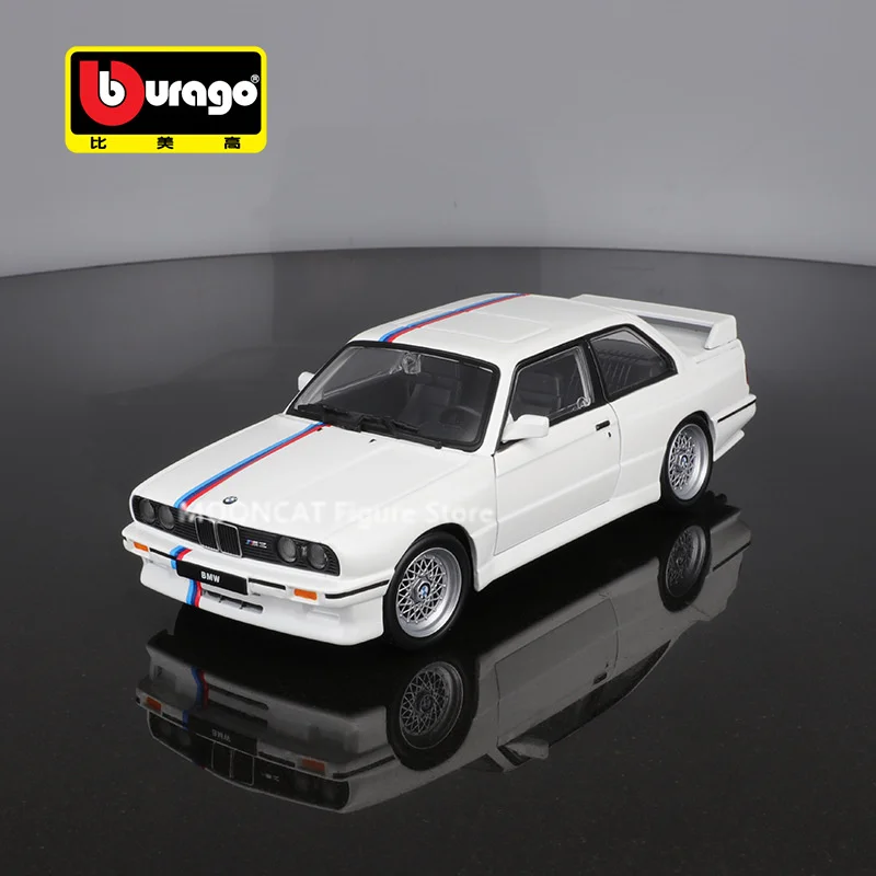 Bburago 1:24 BMW M3 E30 1988 3 Series Car Model Supercar Alloy Car Static Diecast Vehicles Model Miniature Scale Collectible Toy