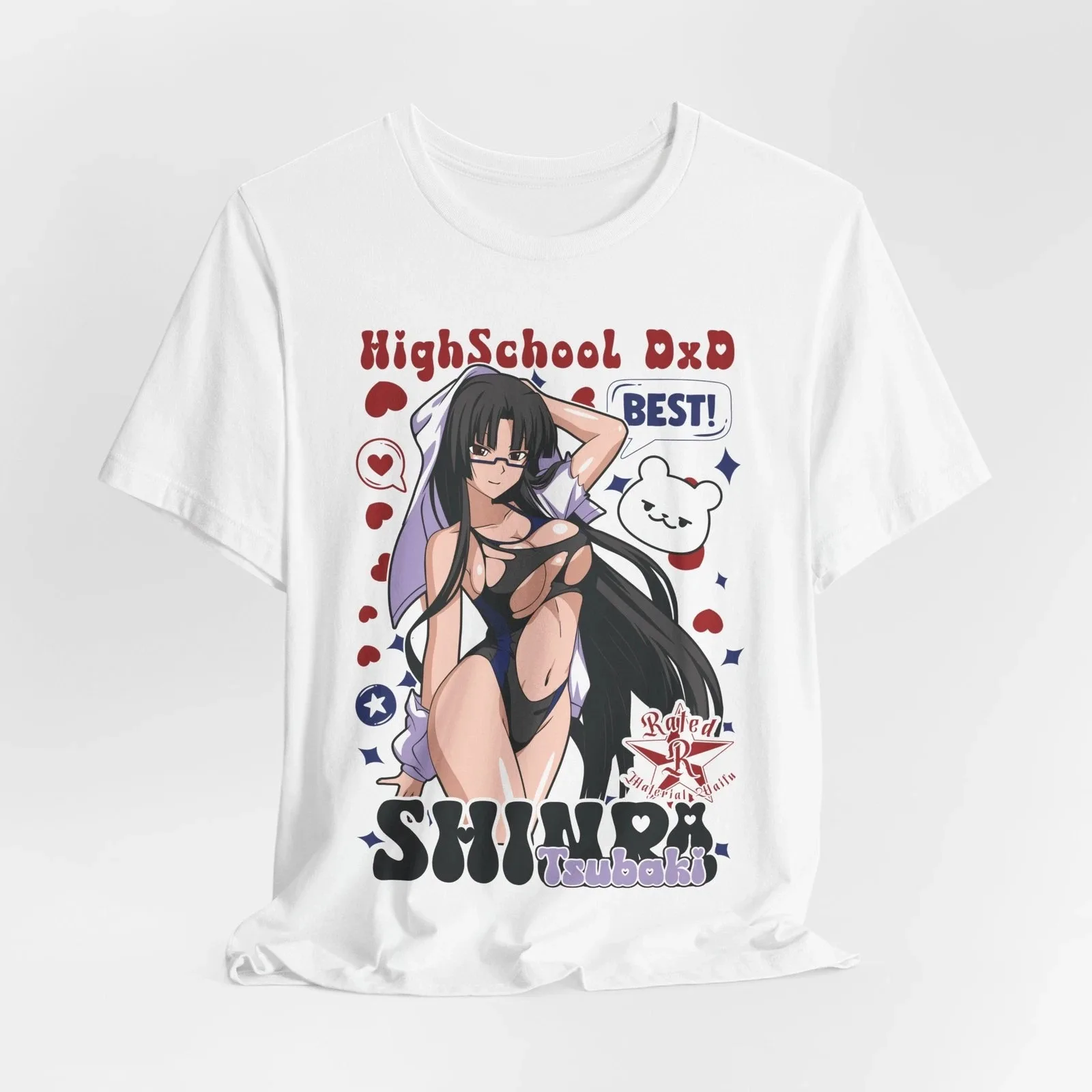 Classic Tsubaki Shinra High School DxD Anime Graphic T-Shirt Cotton Men Women Streetwear Tee
