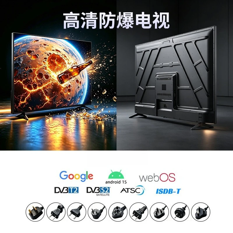 Explosion-proof TV 65/100 inch large screen 4K ultra-clear intelligent network LCD TV metal hotel project