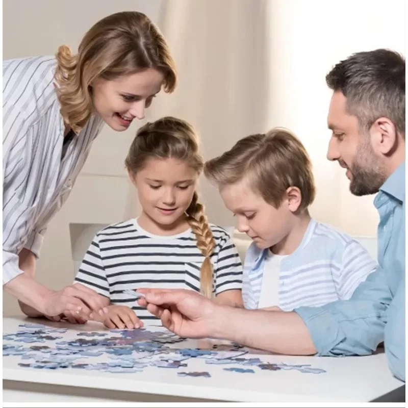 75*50cm Adult Paper Jigsaw Puzzle 1000 Pieces White Wolves Adult Stress Relief Children Educational Entertainment Christmas Gift