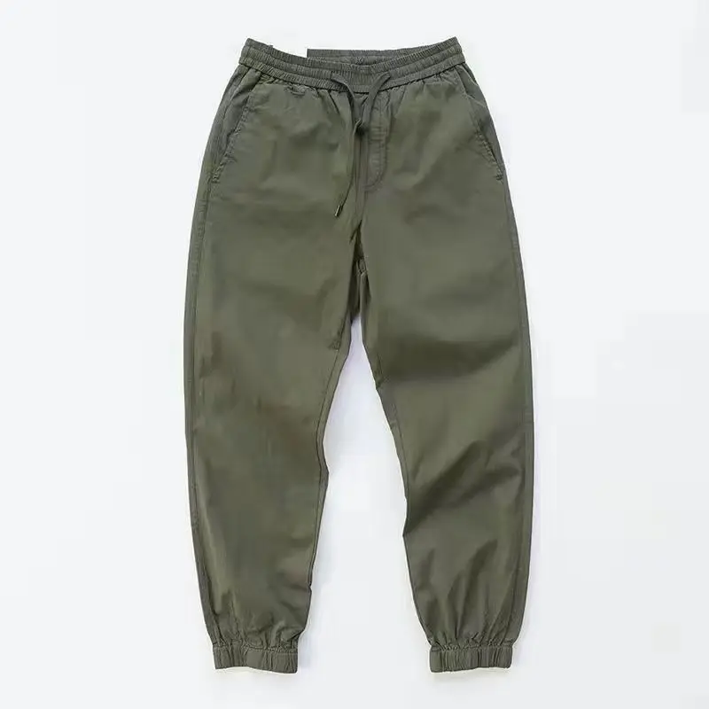 Pantalones Cargo ajustados para hombre, pantalón de pesca de color caqui, holgado, de gran tamaño, elegante, de nailon, Y2k