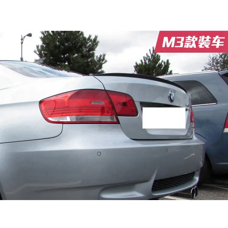 Per BMW Serie 3 E92 e E92 M3 Coupé M Stile Fibra di Carbonio Spoiler Posteriore Tronco ala 2005-2013 FRP Carbonio Forgiato