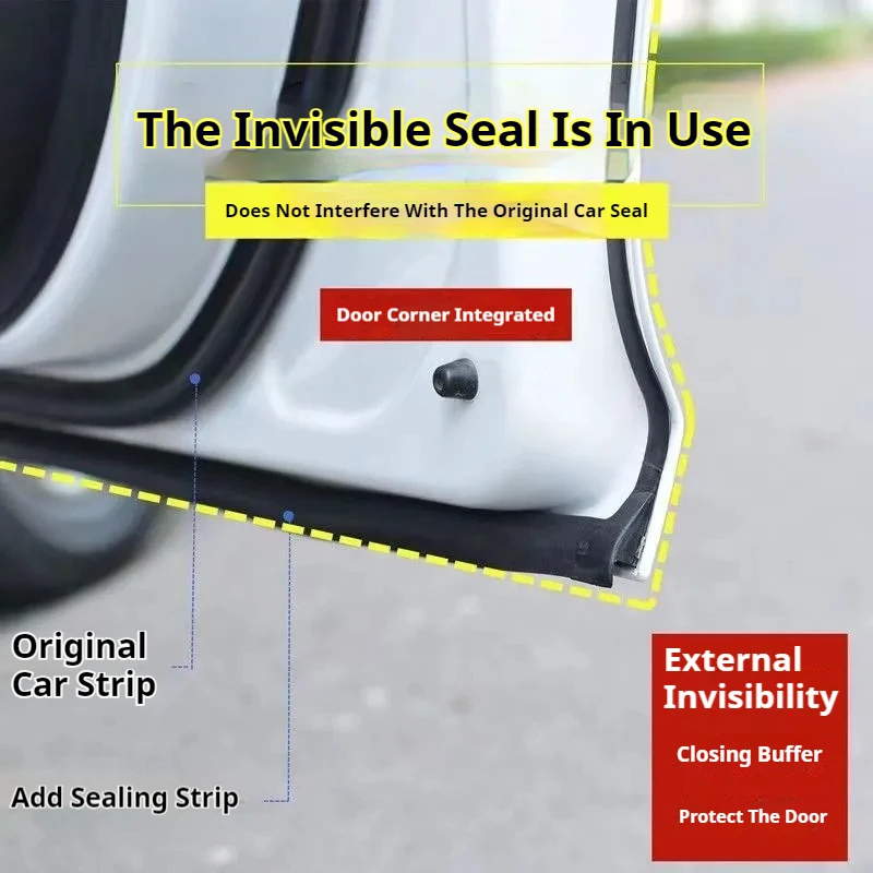 For KIA K5 K7 K8 K9 K3 K4 Car Door Edge Weatherstrip Car Seal Strips Pillar Noise Windproof Protection Auto Sealant Accessories