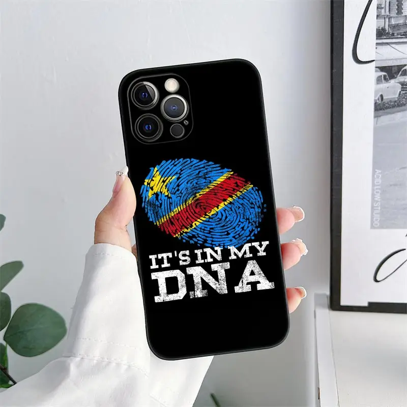 Democratic Republic Congo Flag Phone Case for iPhone 11 15 Pro Max Case Coque 14 Plus 13 Pro 12 11 X XS XR 7 8 SE TPU Soft Cover