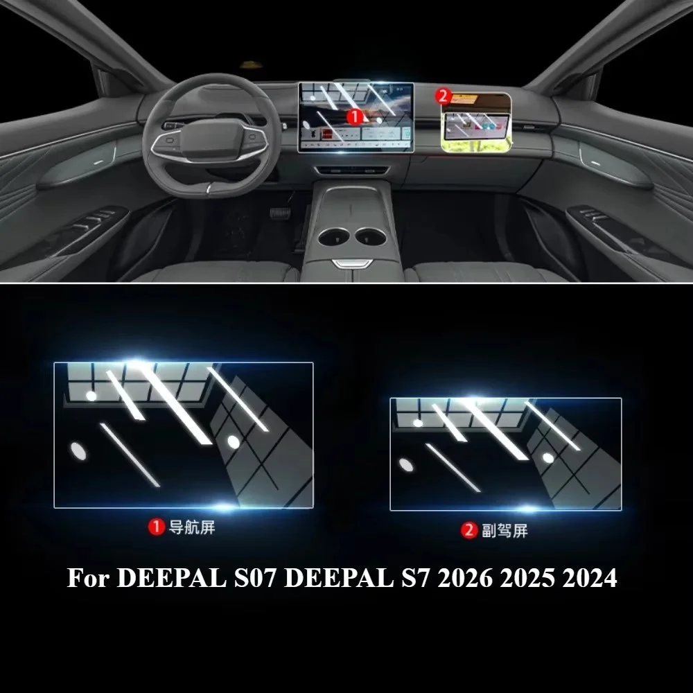 Schutzfolie Transparente TPU LCD-Navigations- und Schalttafel-Mittelkonsole für DEEPAL S07 DEEPAL S7 2026 2025 Auto-Zubehör – Detail 3