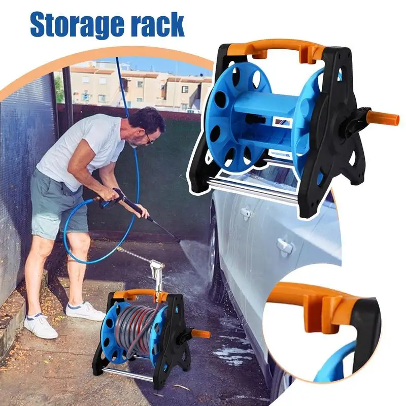 Carretes de manguera para exteriores, rodillo de almacenamiento de tubo resistente, carrito de manguera de riego para lavado de coches móvil, para patio, parque y Patio trasero