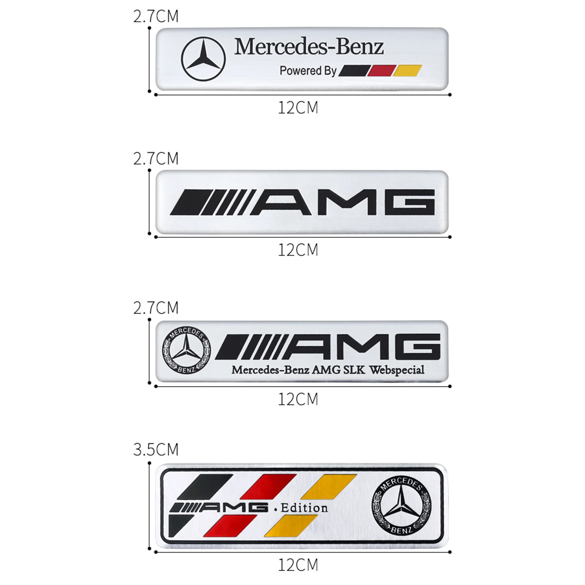 ملحقات ملصق شعار السيارة لسيارة Mercedes Benz AMG Brabus Maybach Smart W204 GLC CLA GLK W205 W203 W206 W108 W124 W126 W140 #3