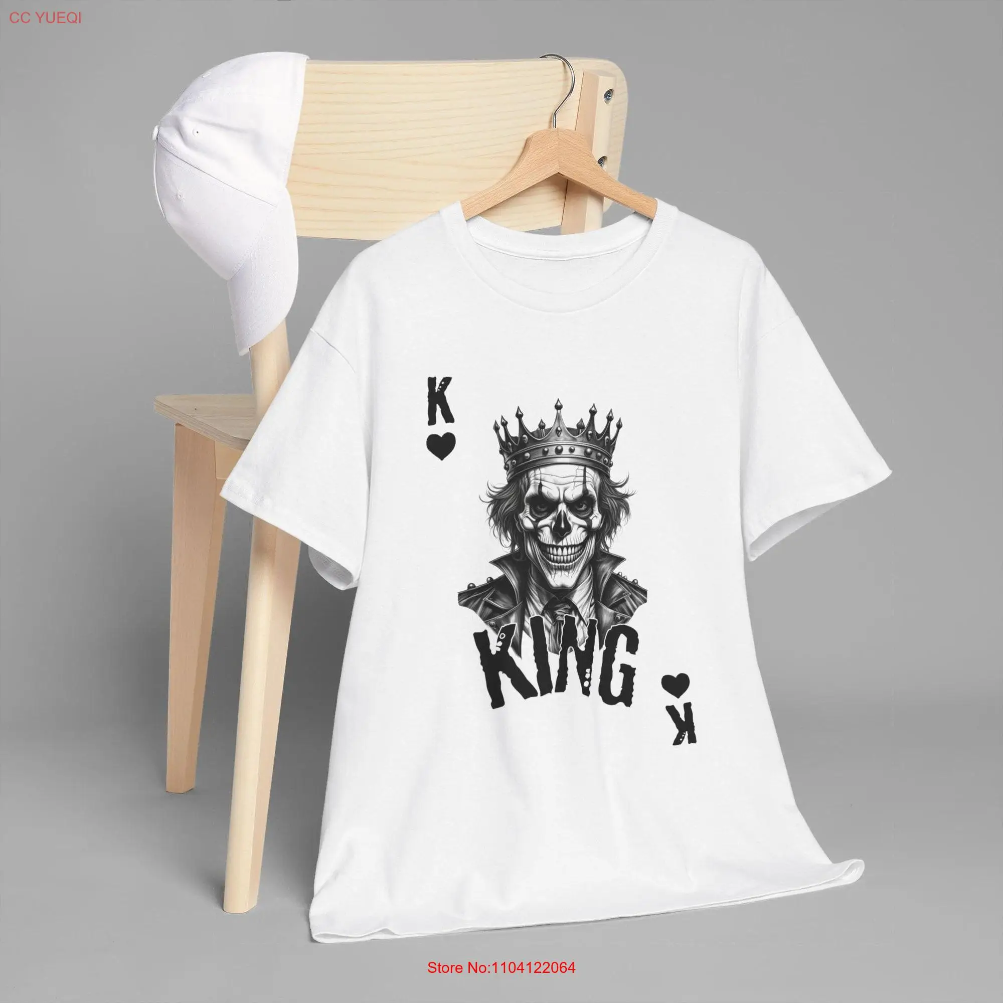 Poker King Heavy Cotton T Shirt long or short sleeves