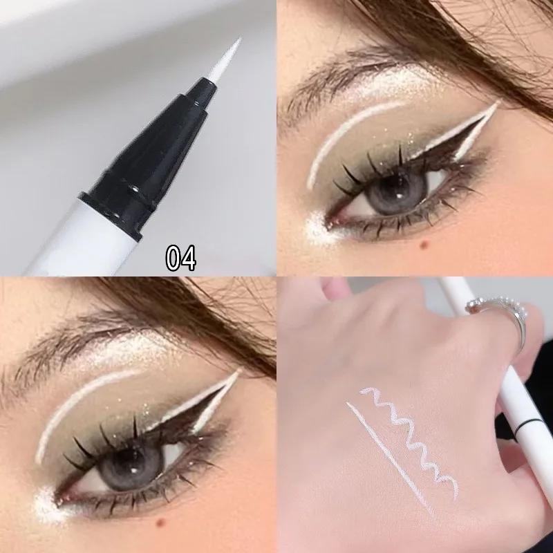 Lápiz de Gel delineador de ojos blanco profesional, resistente al agua, a prueba de manchas, brillo de ojos de larga duración, herramienta cosmética multiusos, maquillaje de escenario