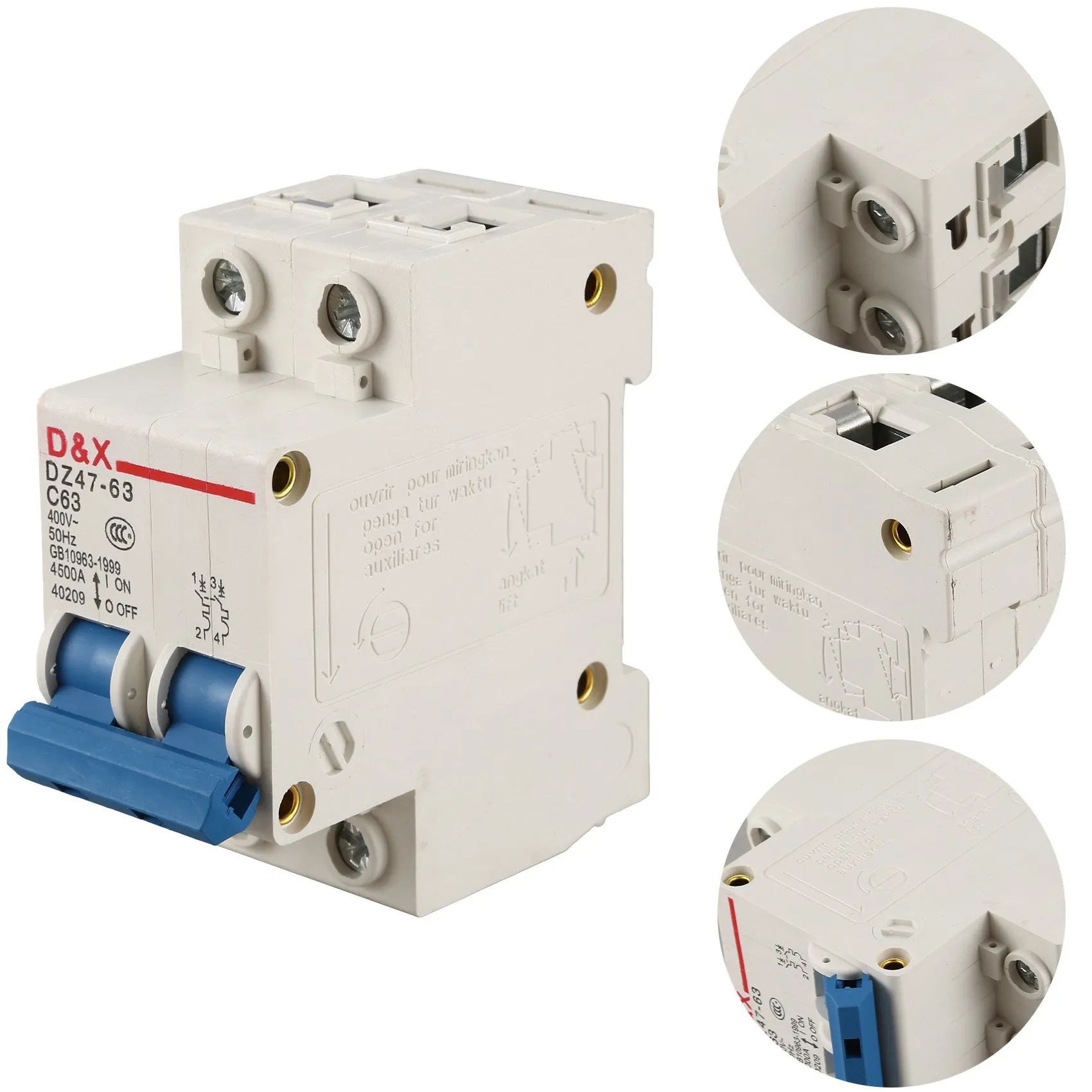 A32Z-2P 63A AC400V MCB Solar Energy Photovoltaic (Pv) Solar AC Circuit Breaker
