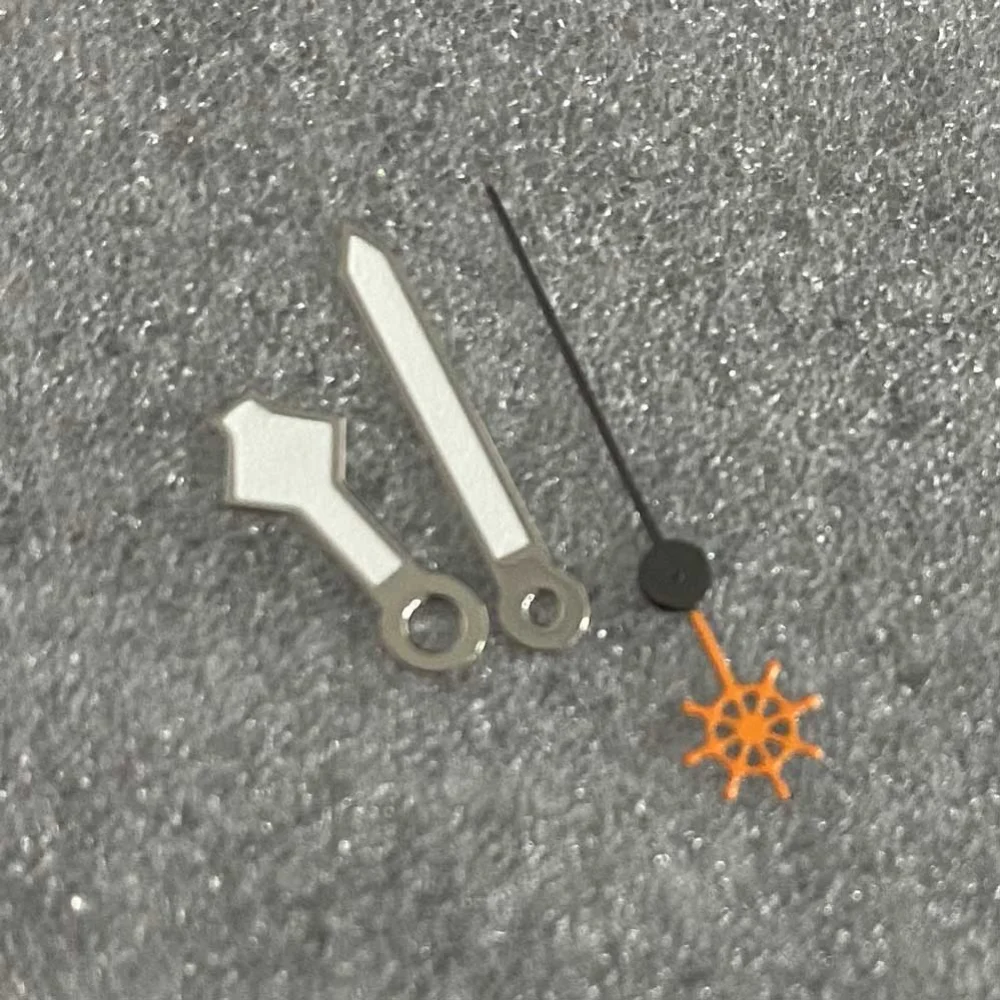 Зеленые светящиеся мужские часы с серебристыми краями/треугольные секундные стрелки, запасные части для NH35/NH36/4R/7S