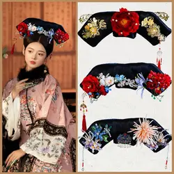 Luxury Qing Dynasty Hair Accessories for Women Chinese Style Hanfu Headdress