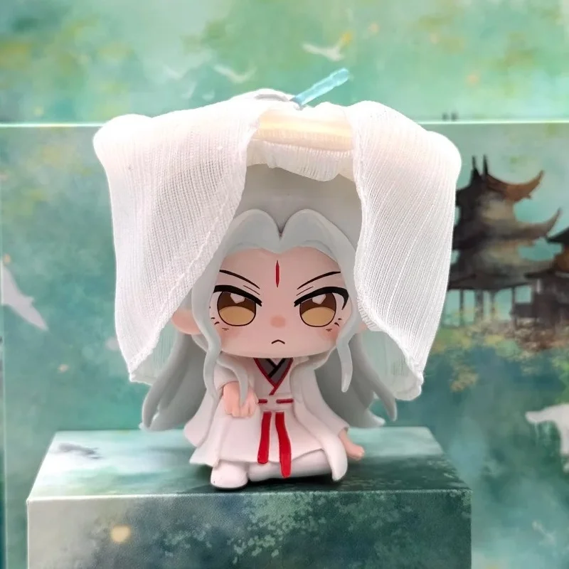 حقيقي فو شان هاي الجلوس عرض الجبال البحار سلسلة صندوق أعمى تمثال صغير سطح المكتب زخرفة بولي كلوريد الفينيل نموذج دمية صندوق غامض دمى هدايا #3