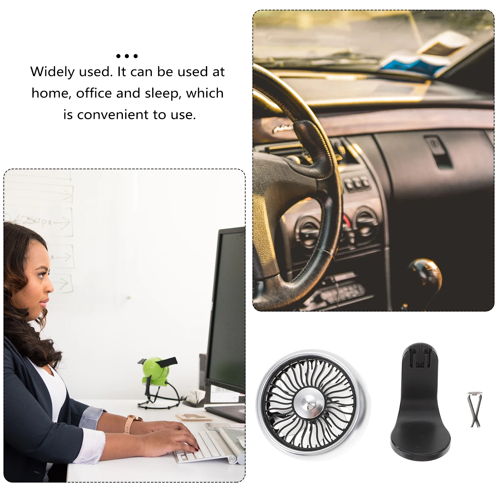 

Central Control Fan Electric Cooling Car Portable for USB Abs with Light Vehicle