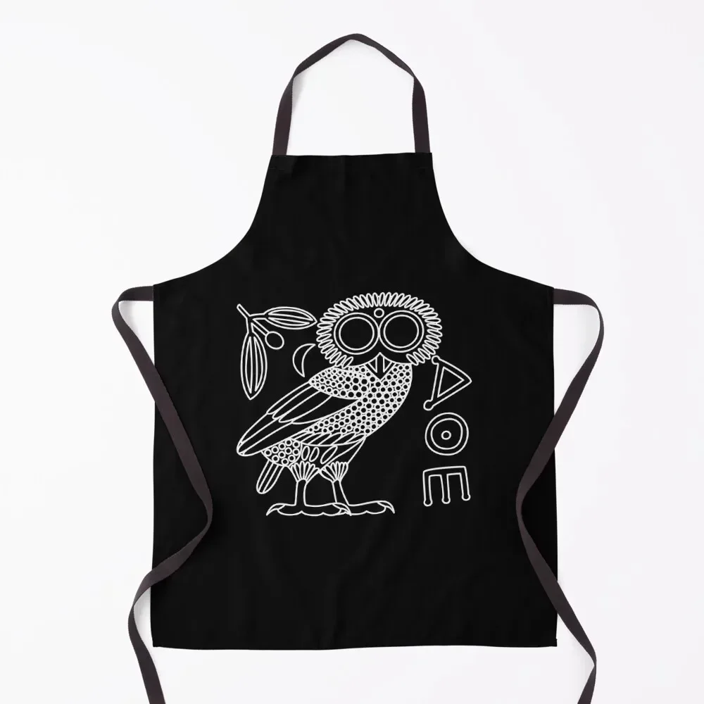 

Owl of Athena [Black + All] Apron Waiter Uniforms men's barbecue christmas 2025 Kitchen Women Apron