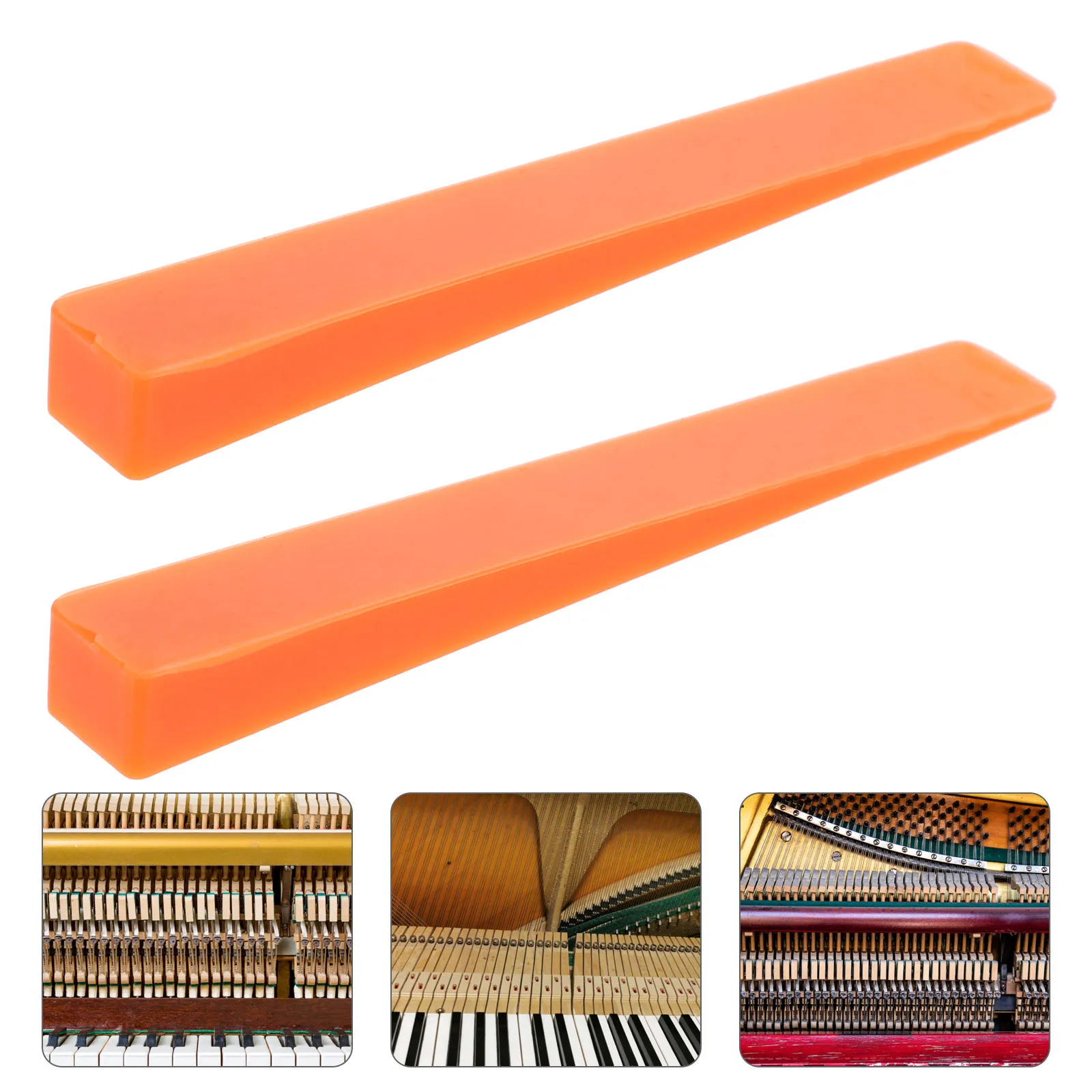 

2pcs Piano Rubber Tuning Mutes Orange Wedge Tools For String Damping Piano Tuning Accessories Instrument Supplies