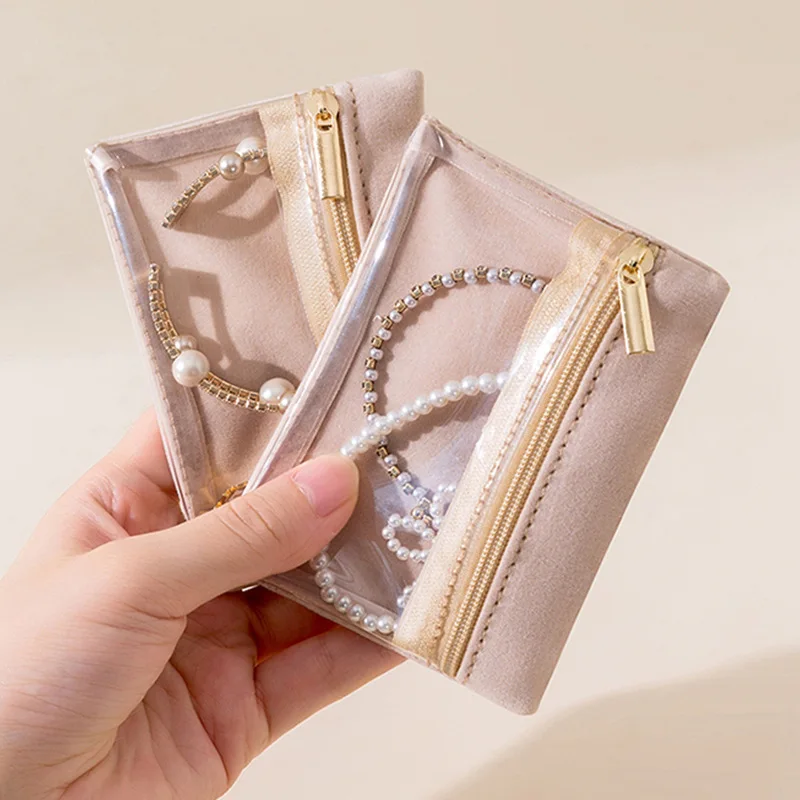 

Mini Jewelry Storage Bag Earnail Ring Bracelet Jewelry Storage and Organizing Bag Transparent Jewelry Bag Change Zipper Bag