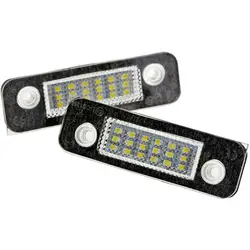 2PCS 12VLED Number Plate Lights For Ford Fiesta Mk6 ST Zetec S ZS Ice White Mondeo Mk2