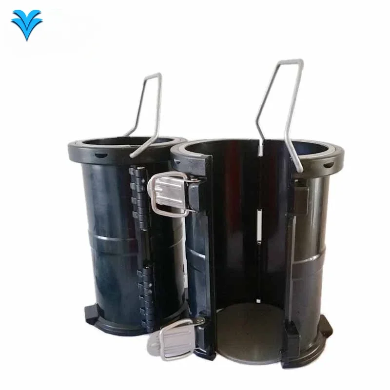 Cast Iron Cylinder mould 100*200mm 150*300mm for detachable plastic  cube mold concrete cylinder molds