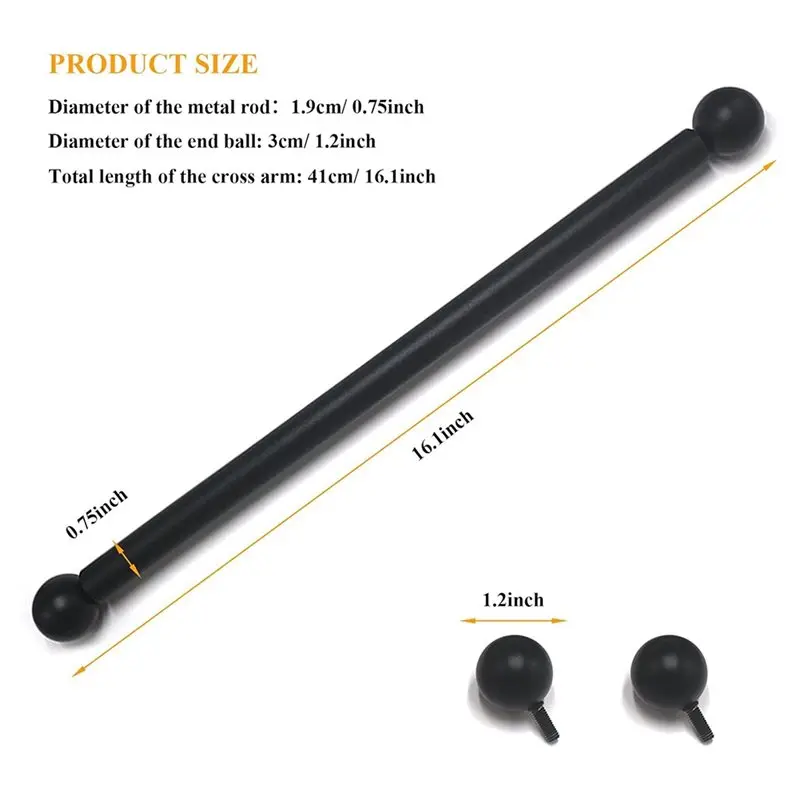 PORK-Lamp Post Cross Arm Steel Ladder Rest With Removable Knobs Replacement For Outdoor Lamp Posts Pole Light