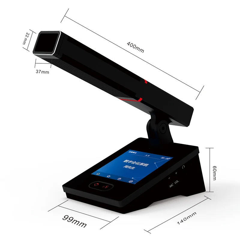Digital 4-inch Touch Screen Microphone Network Audio Conference System with Voting Function