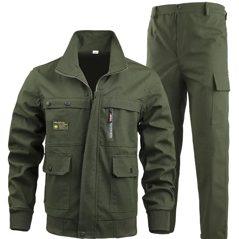 Spring And Autumn Men\'s Work Clothes Outdoor Maintenance And Welding Work Clothes Multi-pocket Labor Protection Clothes